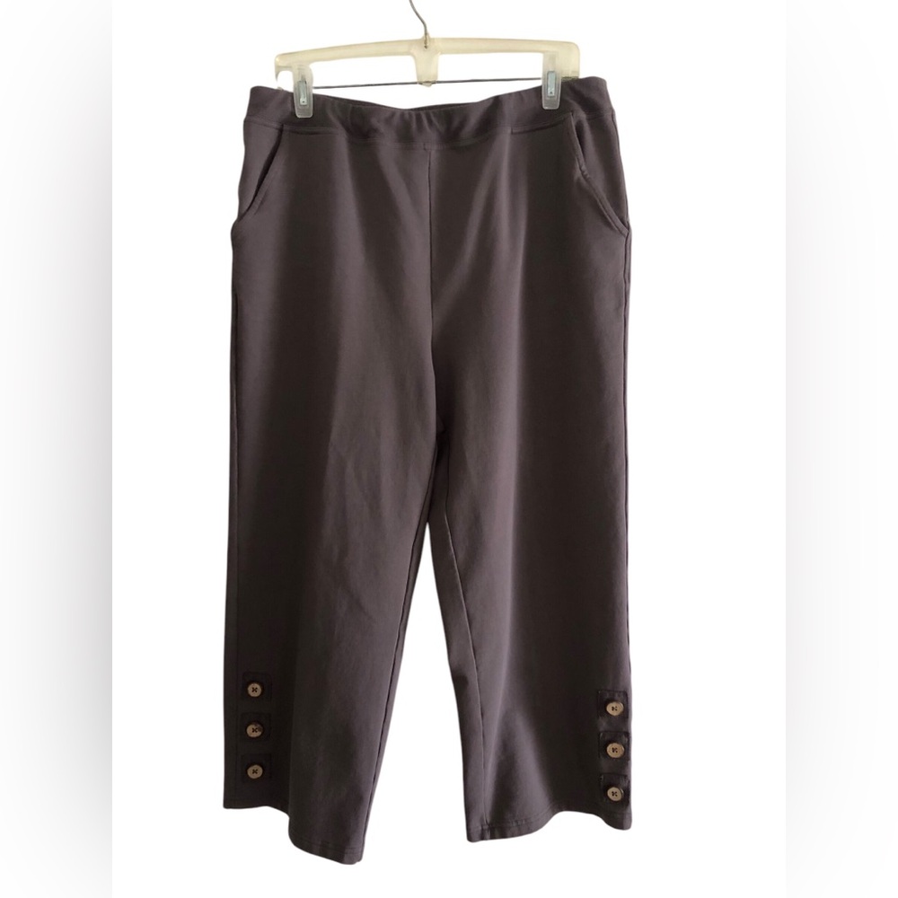 Escape by Habitat Comfy Pull on Pants with button accents